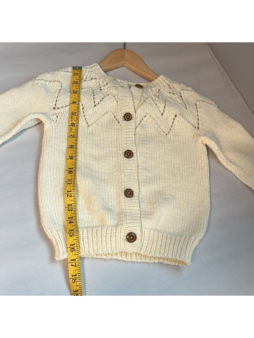 Handmade Children’s Fisherman Chunky Knit Coastal Cardigan Sweater - Picture 9 of 11